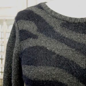 Autumn Cashmere Zebra Front Sweater